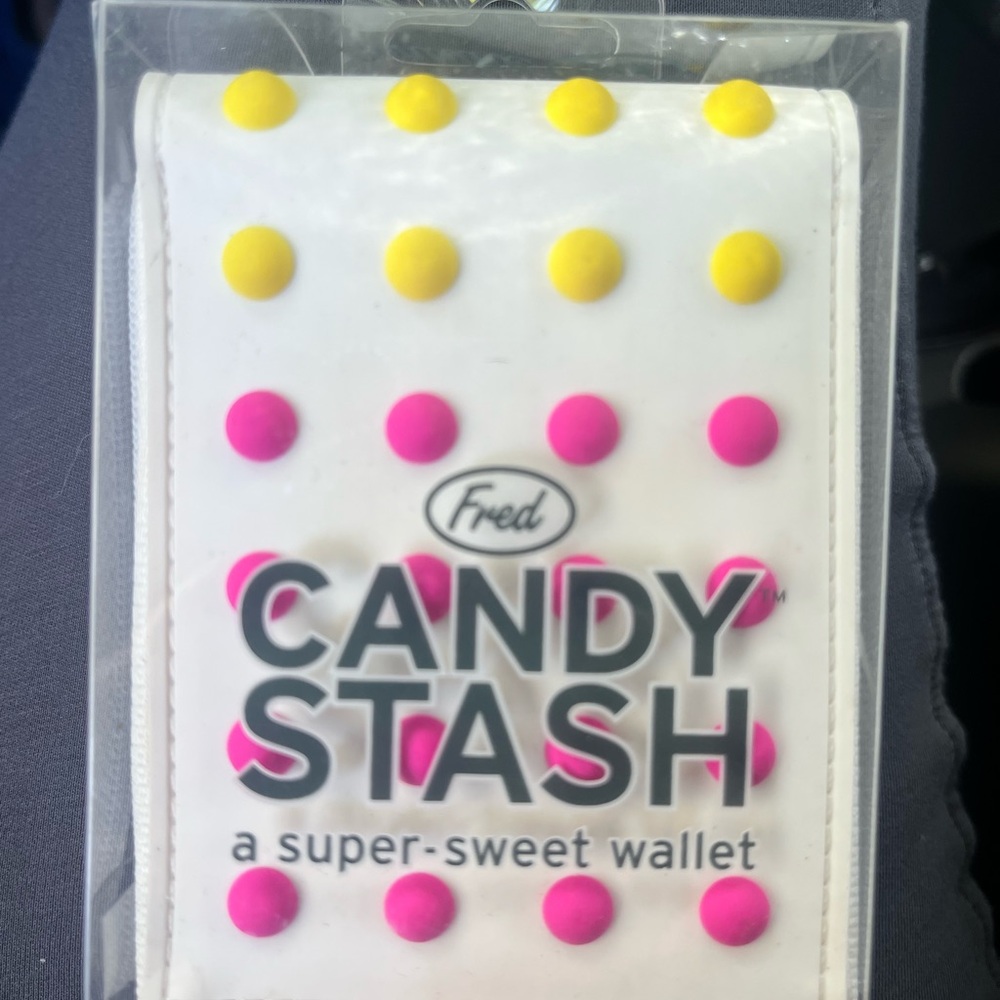“Wonka-White Candy Stash” Zipper wallet